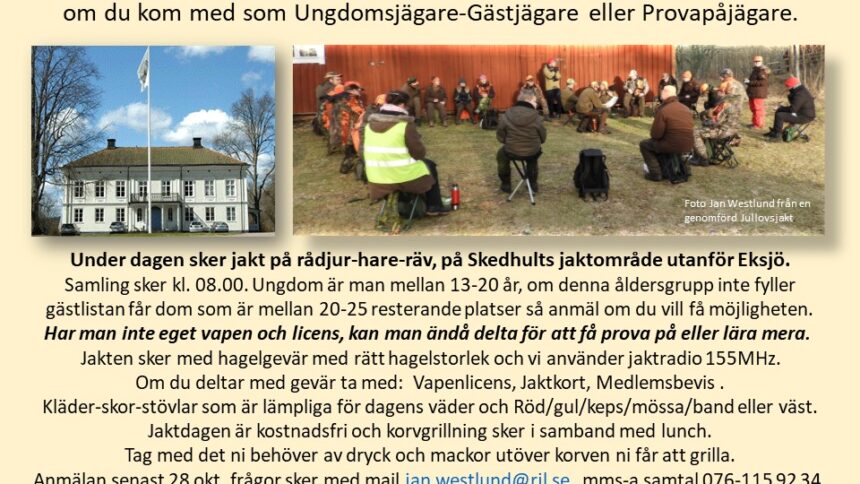 Ungdomsjakt 30 okt Skedhult Klar