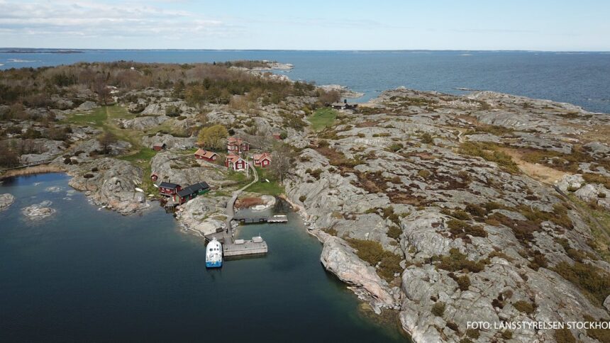 Nämdöskärgårdens nationalpark  - Bullerö från ovan Foto: Länsstyrelsen Stockholm